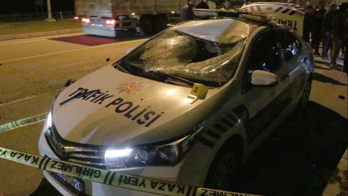 Kazadan kaçan araç polise çarptı: 1 şehit