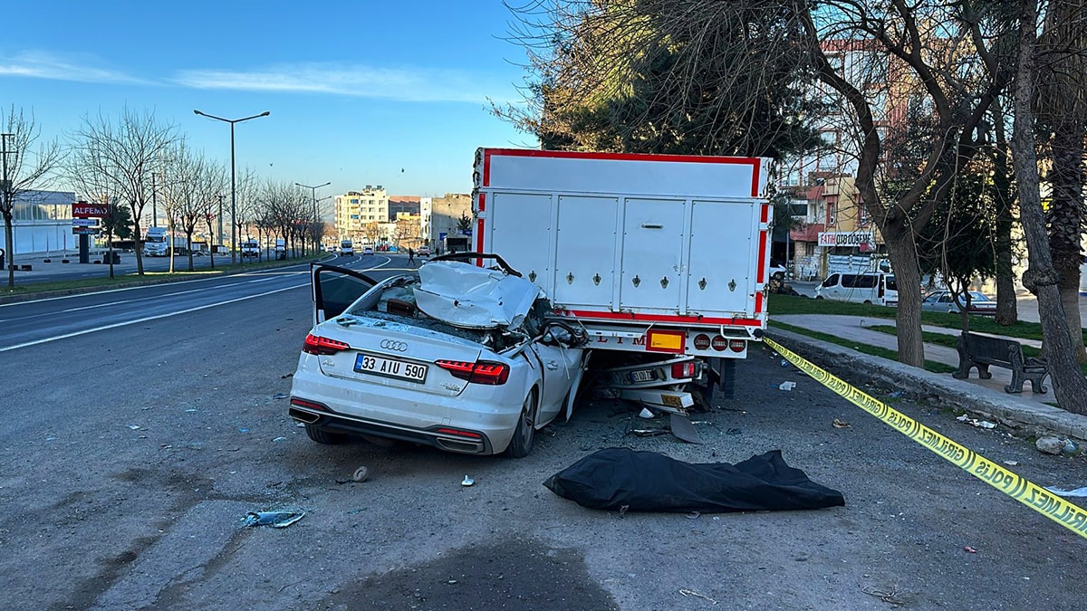 Yol kenarındaki TIR'a çarpıp öldü
