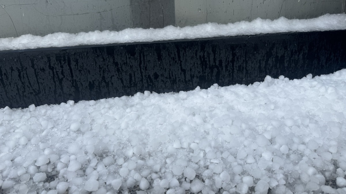 Kayseri'de dolu yağışı, 10 dakikada bu hale geldi