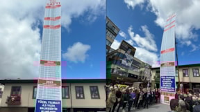 Bu kez Balıkesir'de 20 metrelik 'parsel parsel' pankartı