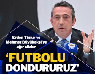 Fenerbahçe Başkanı Ali Koç: Futbolu dondururuz