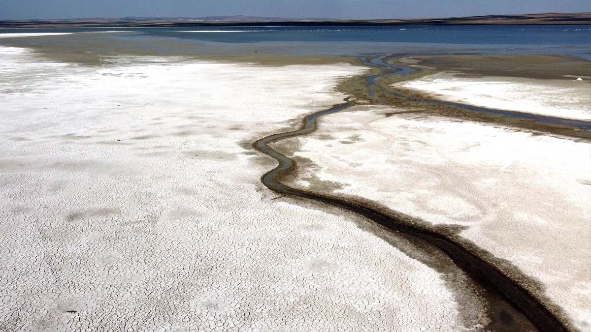 Flamingoların yaşam alanlarından Düden Gölü'nde su çekildi