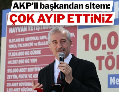 AKP'li başkan oy oranını beğenmedi, sistem etti: Çok ayıp ettiniz