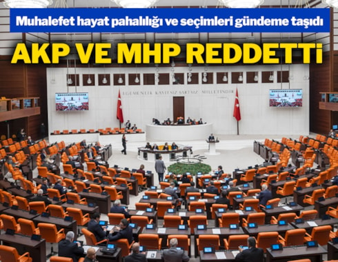 Muhalefetin önerileri AKP ve MHP tarafından reddedildi