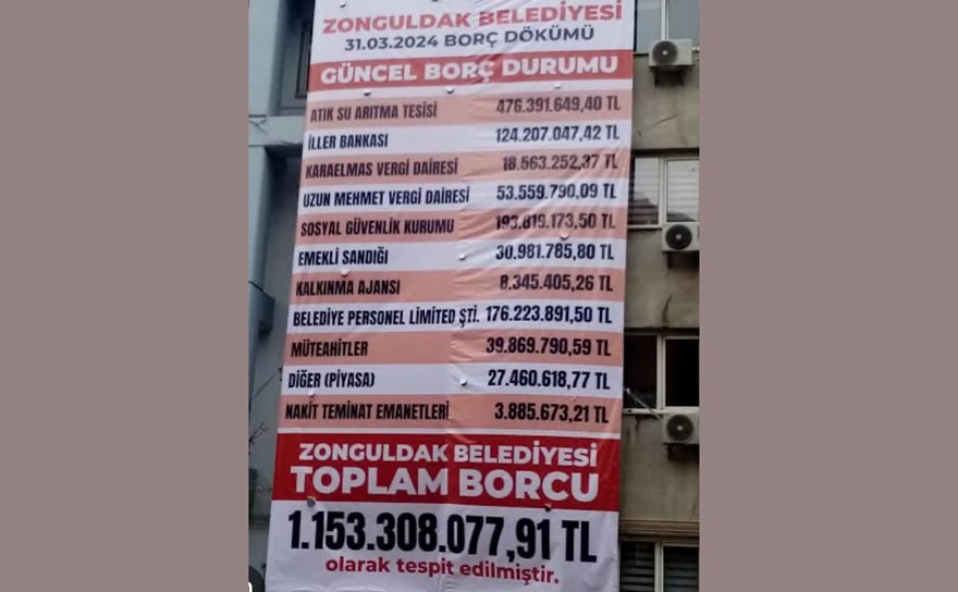 Zonguldak Belediyesi’nin uçan kuşa bile borcu var