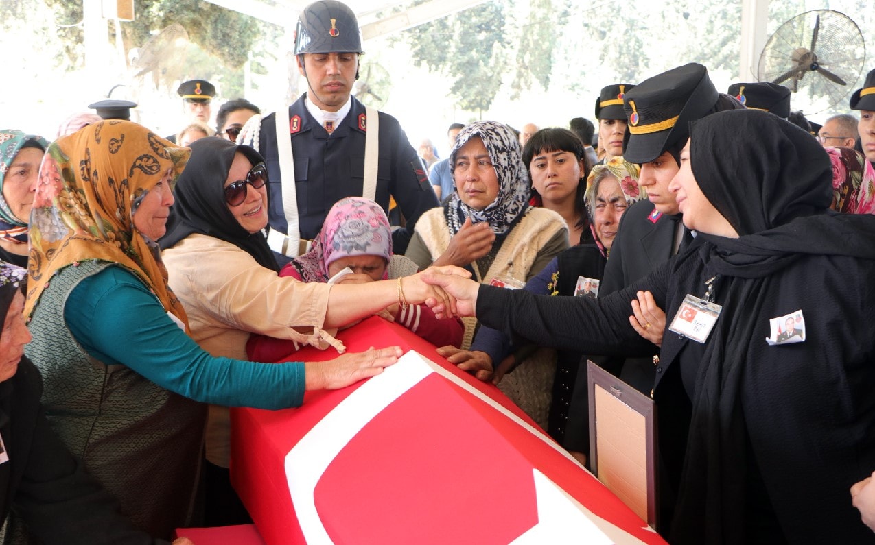 Kaza şehidi astsubay son yolculuğuna uğurlandı