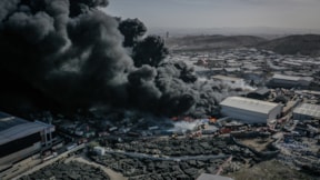 Ankara'da sanayi sitesinde yangın