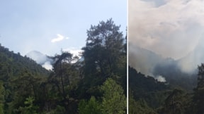 Tatil beldesinde korkutan yangın: Turistler kurtarıldı