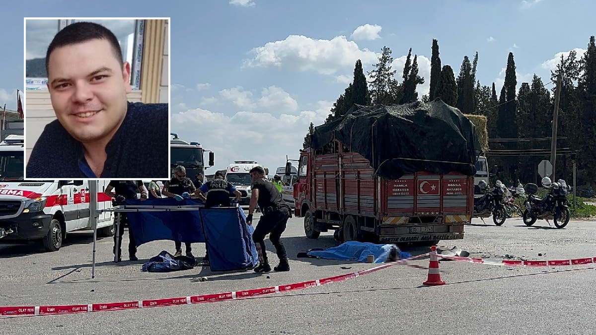 Motosikletli bekçi kamyona çarparak öldü