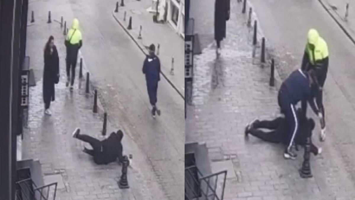 Sokak ortasında yumrukla devirip gasp ettiler