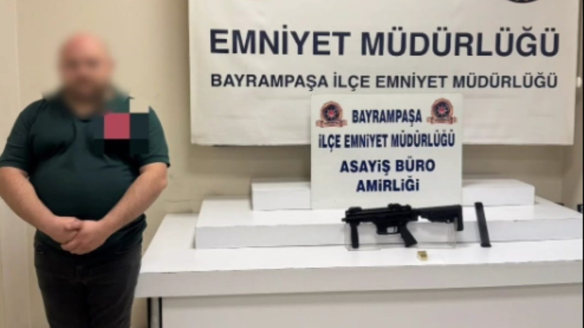 İş yerinde hafif makinalı silah ele geçirildi