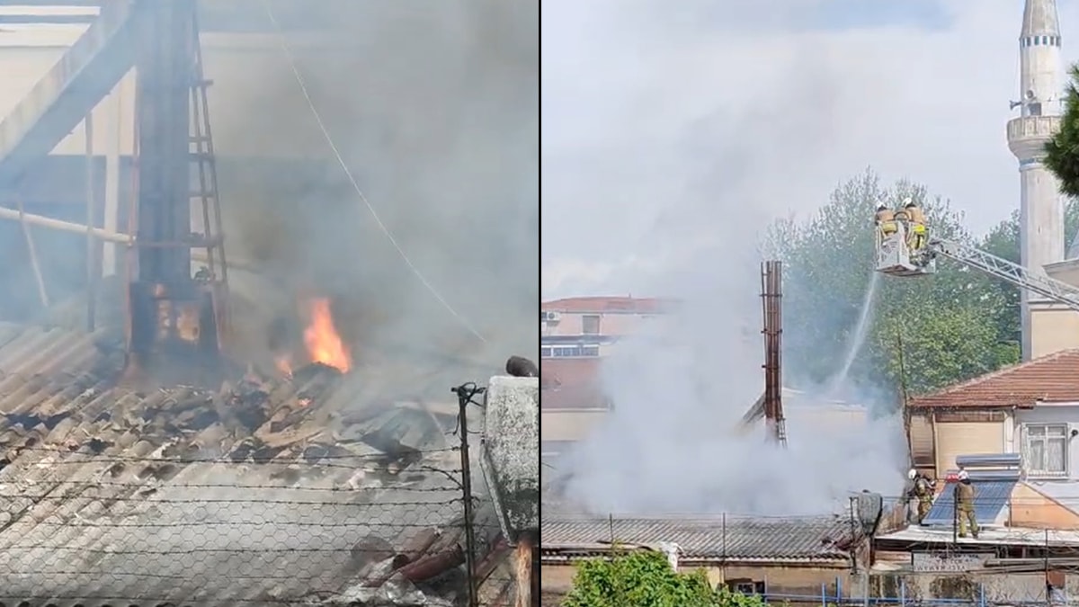 İstanbul'da tarihi hamamda yangın