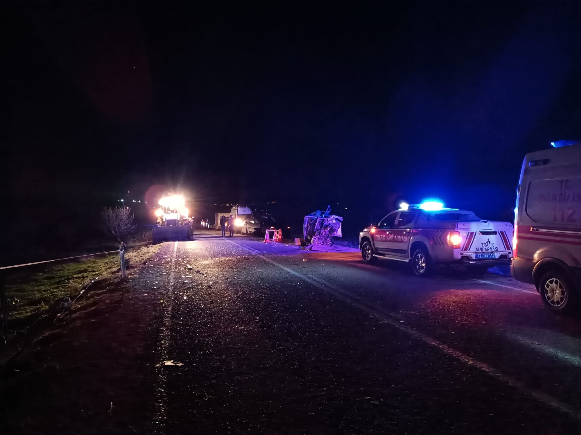 Konya'da feci kaza: 4 ölü, 1 yaralı