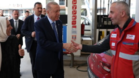 Erdoğan'dan benzinlik ziyareti