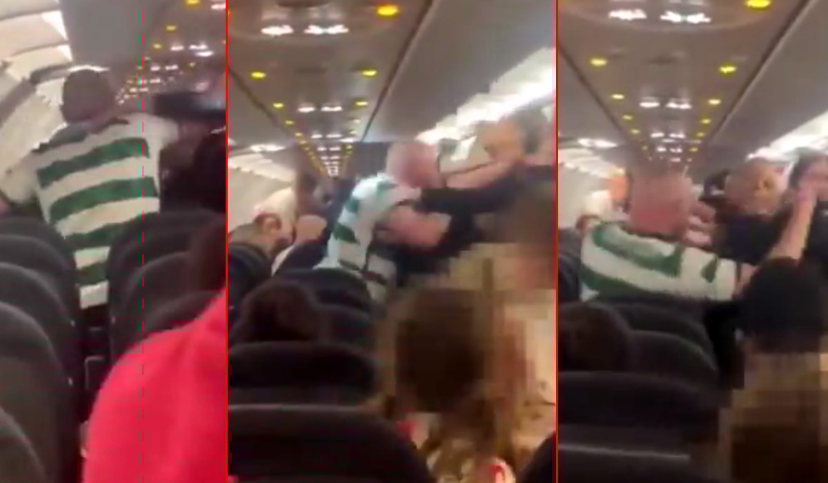 Sarhoş İskoç yolcu, uçakta polise saldırdı