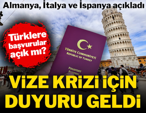 3 büyükelçilikten 'Türklere vize' açıklaması