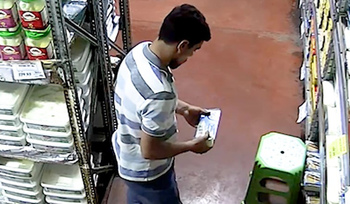 2 kiloluk kaşarı böyle çaldı