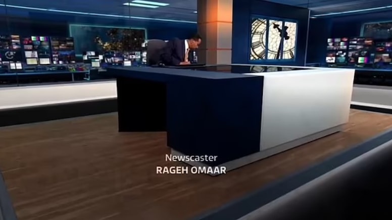 Haber sunucusu Rageh Omaar'ın zor anları... İzleyenleri endişelendirdi