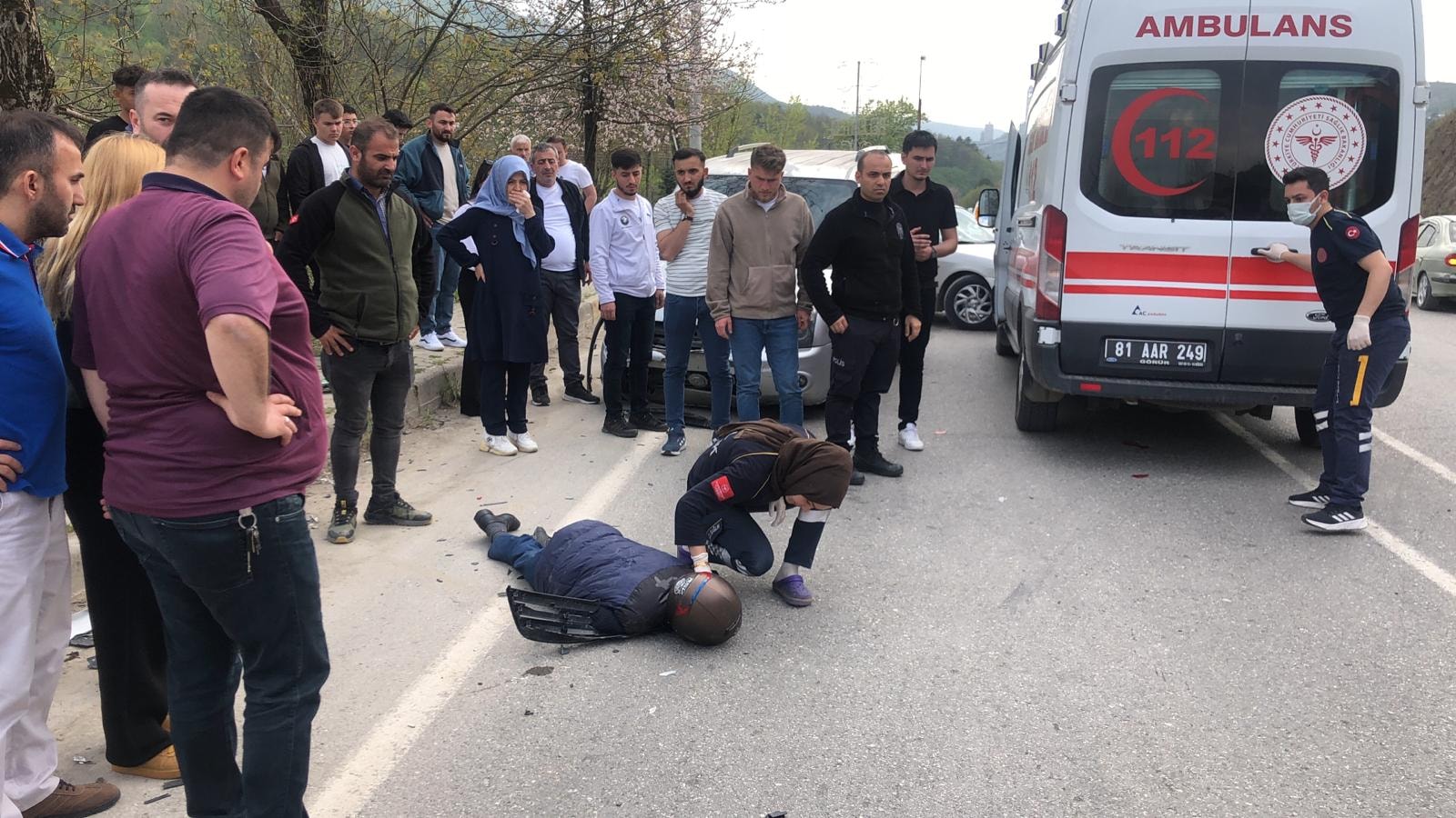 Motosiklet sürücüsünün feci ölümü