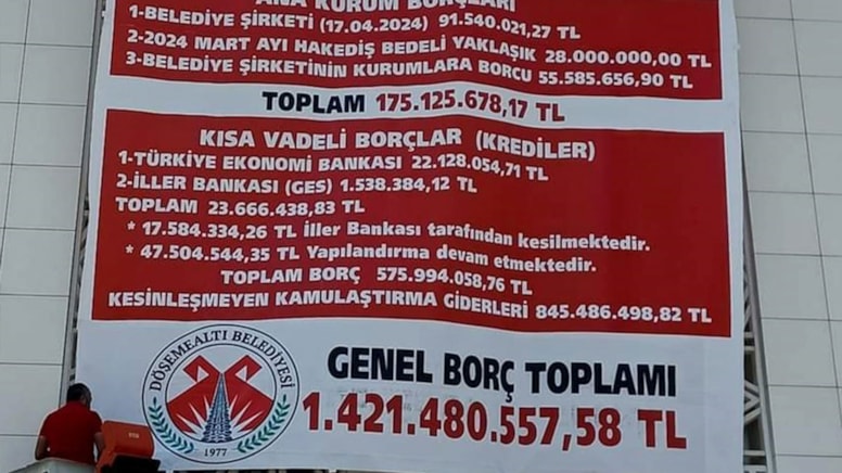 CHP'li başkan kendi partisinden kalan borcu astı