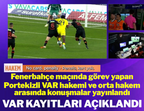Karagümrük-Fenerbahçe maçının VAR kayıtları