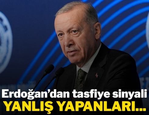 Erdoğan'dan tasfiye mesajı:  Yanlışı olan arkadaşlarımız varsa...