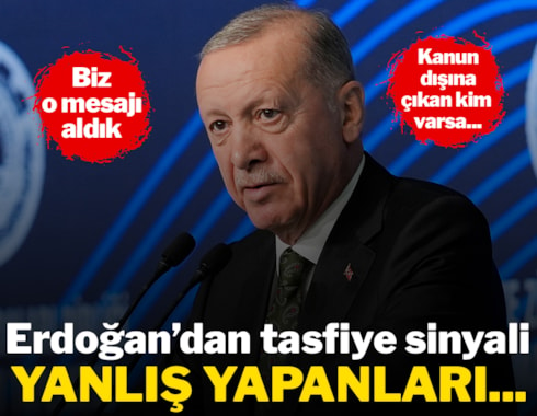 Erdoğan'dan tasfiye mesajı:  Yanlışı olan arkadaşlarımız varsa...