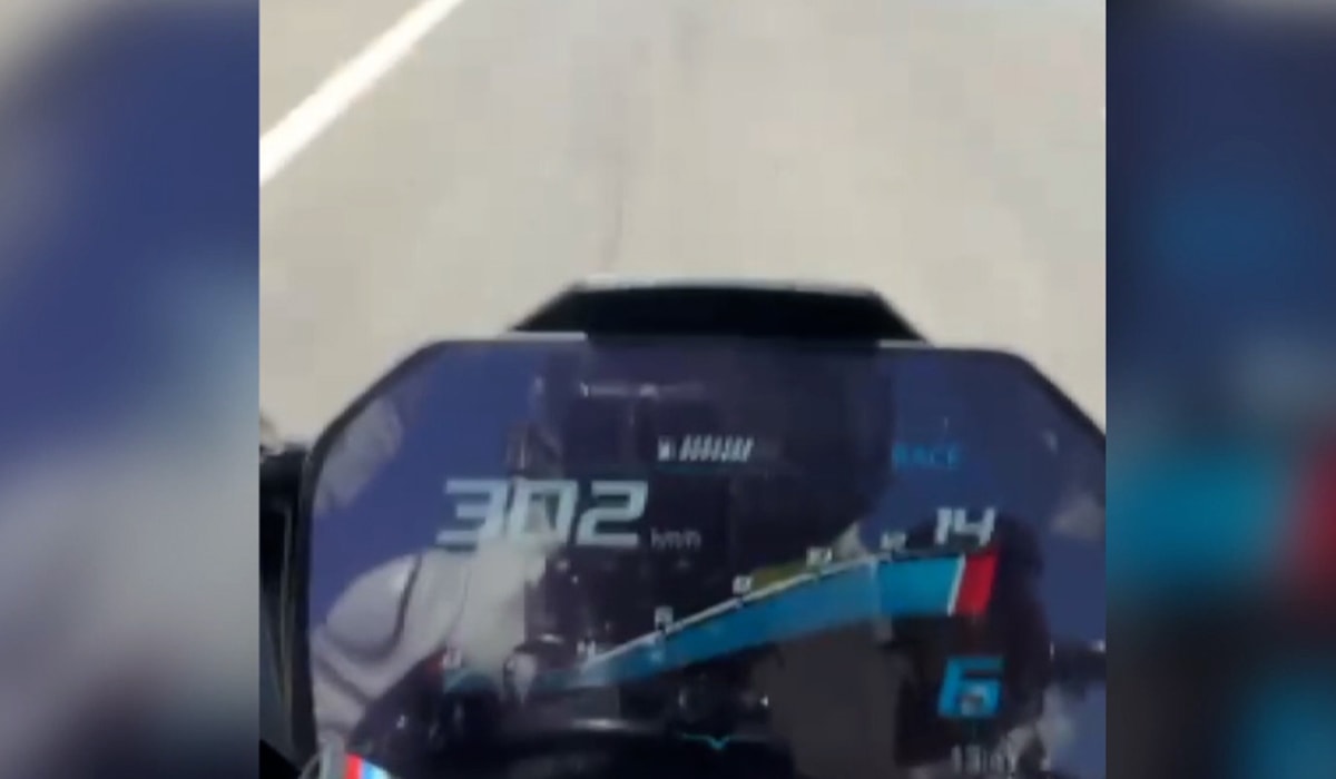 302 kilometreye kadar çıktı! Kaza anı kask kamerasında