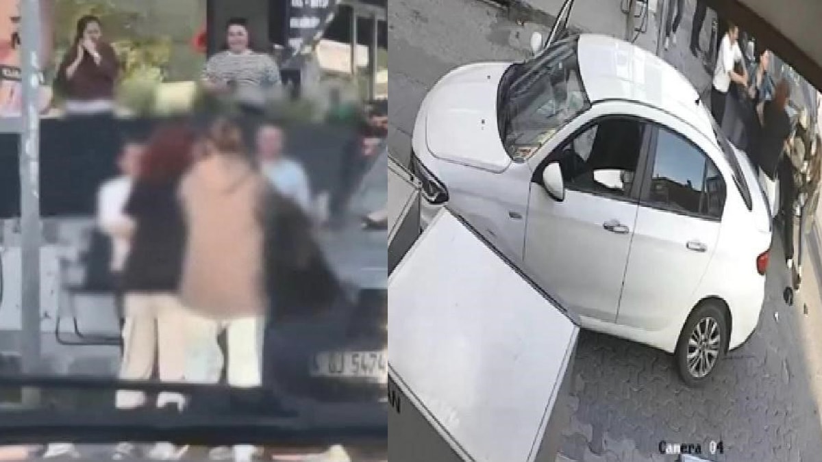 Yol tartışmasında saç saça baş başa kavga ettiler