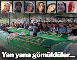 Gaziantep'teki kazada ölen 9 kişi, yan yana toprağa verildi