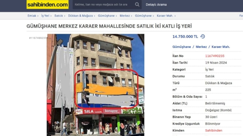 AKP ile baş edemeyince binayı satışa çıkardı