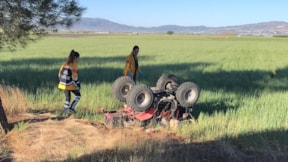 Burdur'da ATV tarlaya devrildi: Sürücü hayatını kaybetti
