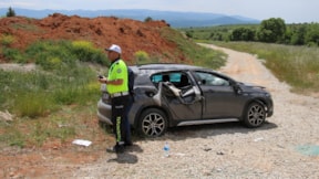 Takla atan araçta Yunanistan uyruklu 1 kişi öldü... Yaralılar var