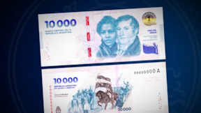 Arjantin'de 10 bin pesoluk banknotlar tedavüle çıktı
