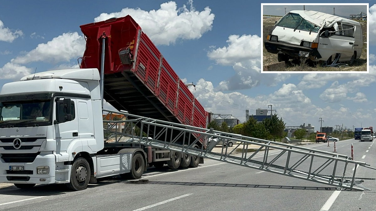 Konya'da korkunç kaza: EDS minibüsün üzerine devrildi: 1 ölü
