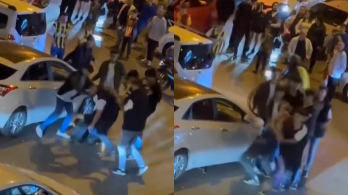 Taraftarların kavgasını ayırmak isterken dayak yedi