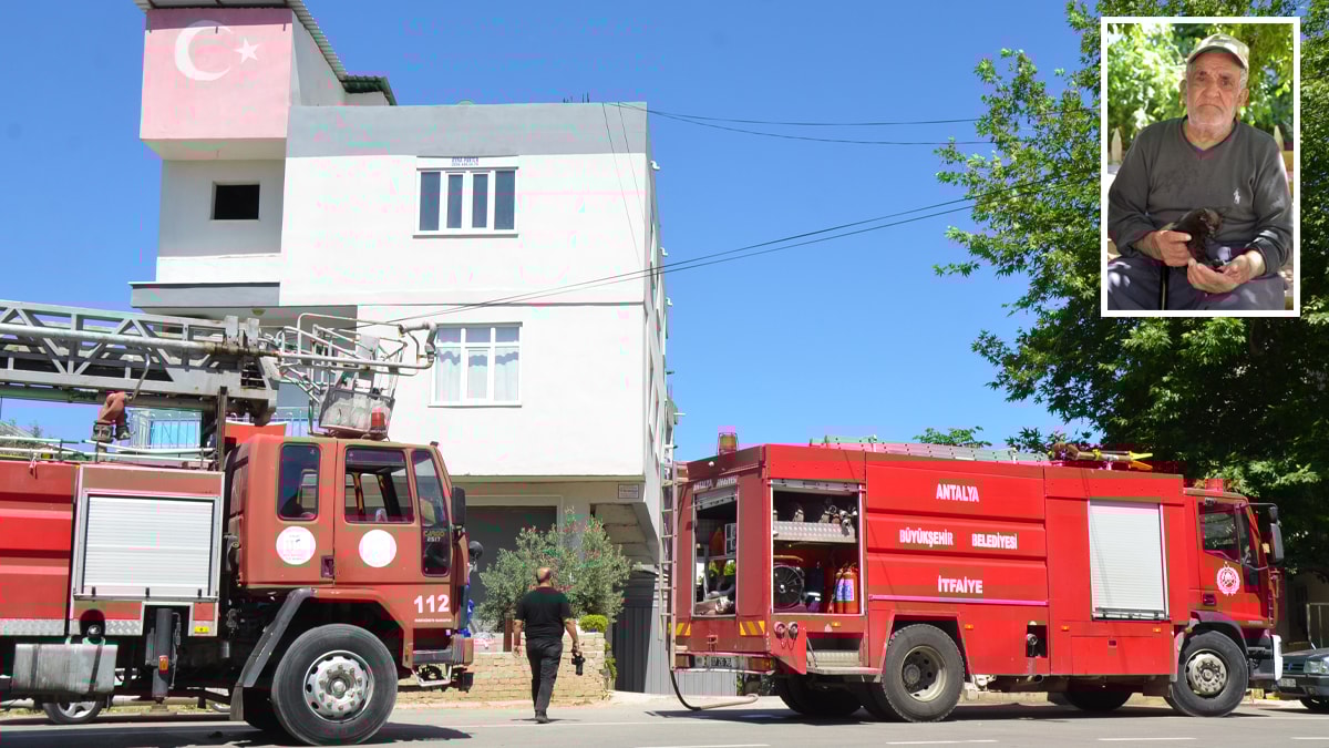 Yangında mahsur kalan Alzheimer hastasını oğlu kurtardı