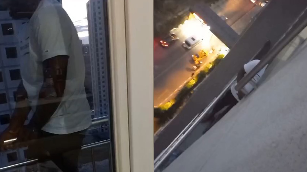 Polisten kaçmak için balkondan balkona atladı