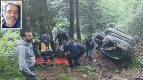Trabzon'da feci kaza: Otomobil uçuruma yuvarlandı
