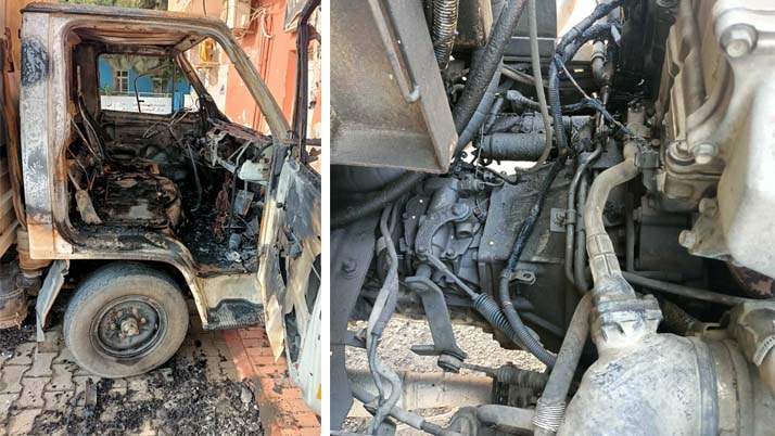 Adana'da, belediye hizmet binasına saldırı: 2 araç kundaklandı