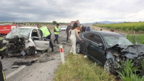 Manisa'da iki otomobil çarpıştı: TUTSO Başkanı ve 2 kişi yaralandı