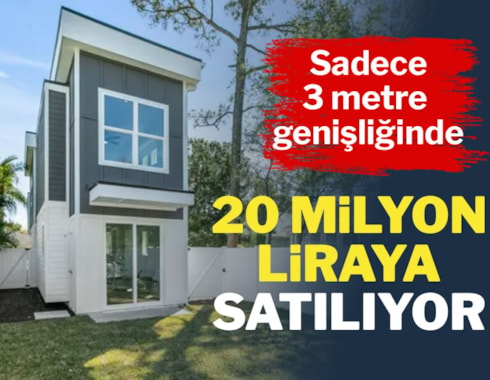 3 metre genişliğindeki ev 20 milyon liraya satılıyor