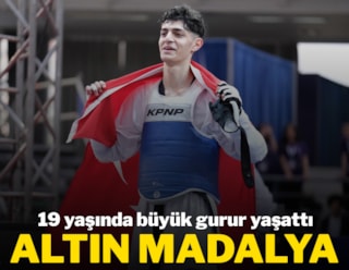 Milli tekvandocu Furkan Ubeyde Çamoğlu'dan Avrupa Şampiyonası'nda altın madalya