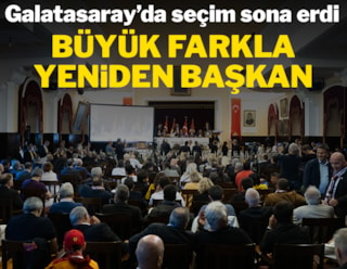 Galatasaray'da Dursun Özbek büyük farkla yeniden başkan