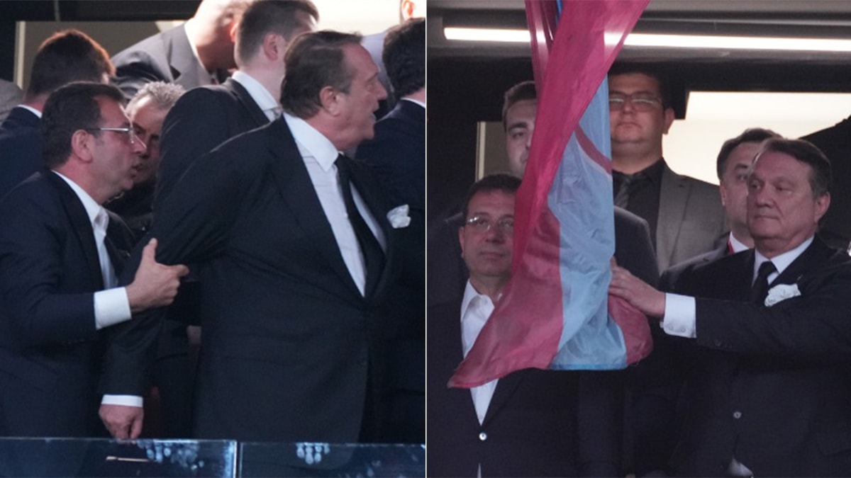 Beşiktaş-Trabzonspor finalinde bayrak krizi: Protokolde gergin anlar