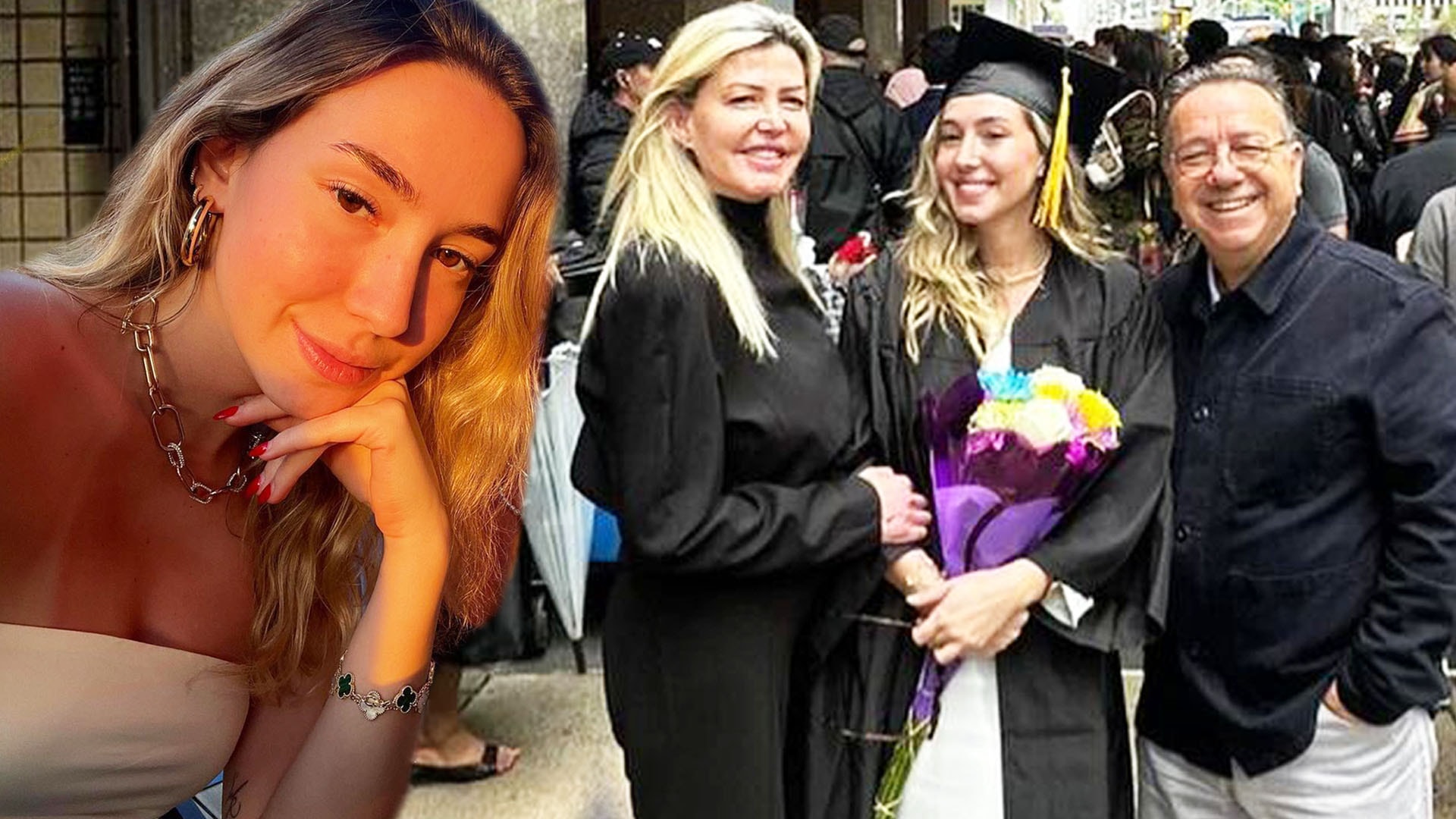 Ünlü çiftin gurur günü... Kızları üniversiteden mezun oldu