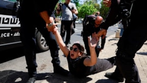 İsrail polisinden Kudüs'teki 'Özgür Gazze' gösterisine sert müdahale