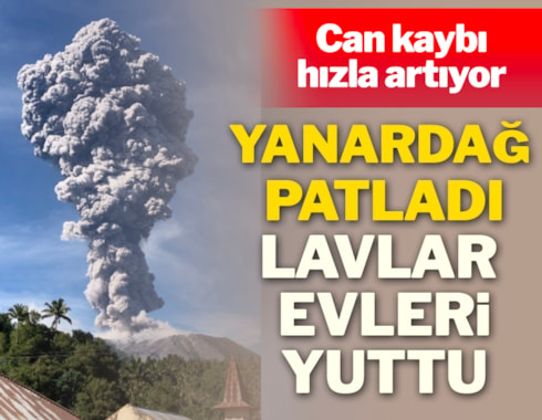 Büyük felaket: Patlayan yanardağdan akan lavlar köyle yuttu