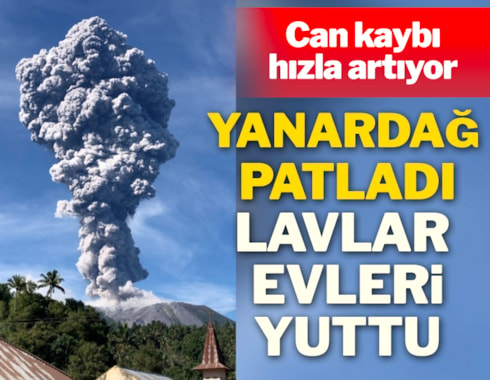 Büyük felaket: Patlayan yanardağdan akan lavlar köyle yuttu