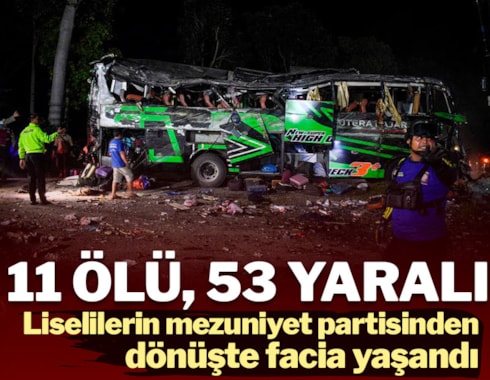 Lise öğrencilerini taşıyan otobüste ölümcül kaza: 11 ölü, 53 yaralı